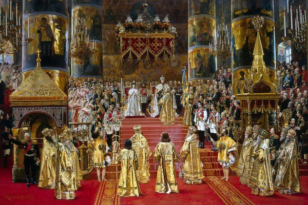 Coronación del Zar Alejandro III por Georges Becker